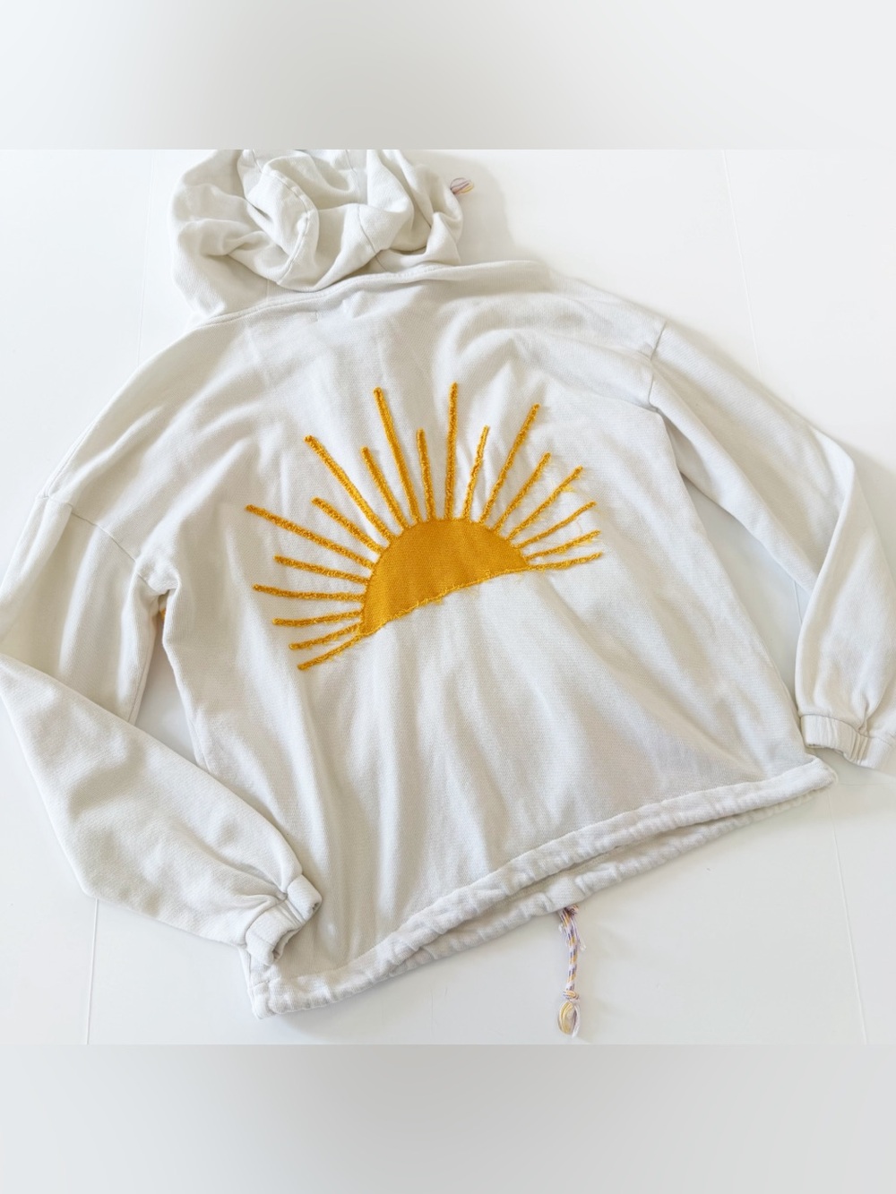 Faherty Hoodie Sweatshirt Womens Small Daybreak French Terry Sun Rays - Picture 9 of 10